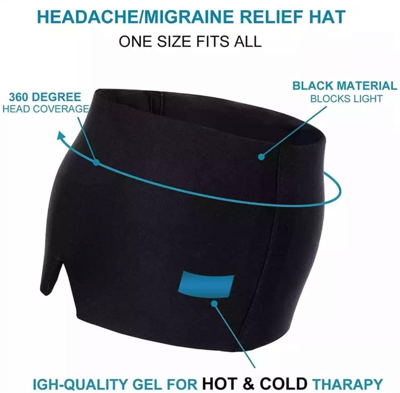 Beautifyu Migraine Relief Cold And Hot Therapy Cap (BLACK)