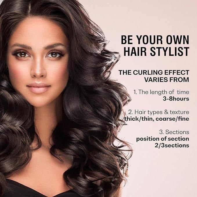 Beautifyu Heatless Curling Rods with Hooks (Pack of 3) Brown Colour available