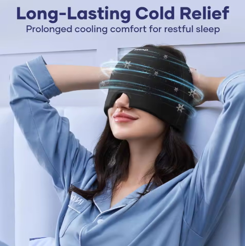 Beautifyu Migraine Relief Cold And Hot Therapy Cap (BLACK)