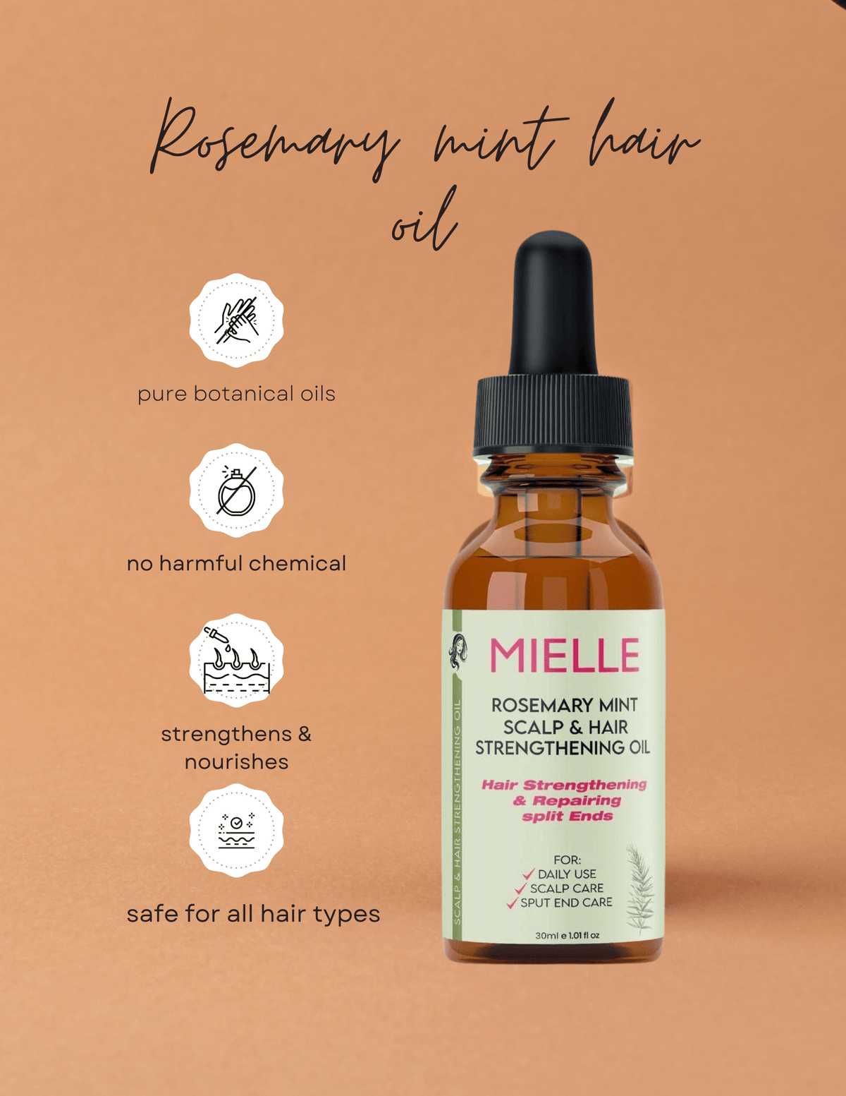 Beautifyu Rosemary Mint Hair Oil (No Results in 90 Days? We Refund You.)