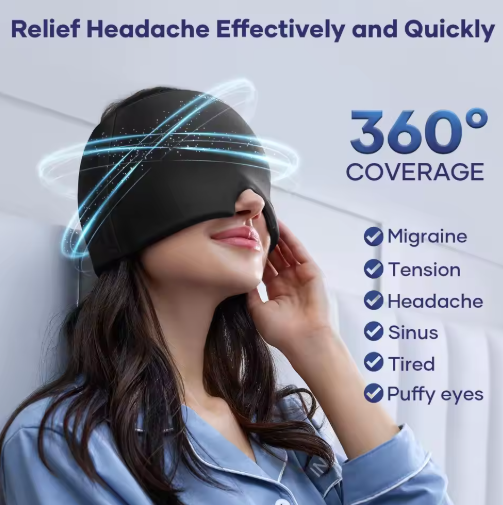Beautifyu Migraine Relief Cold And Hot Therapy Cap (BLACK)